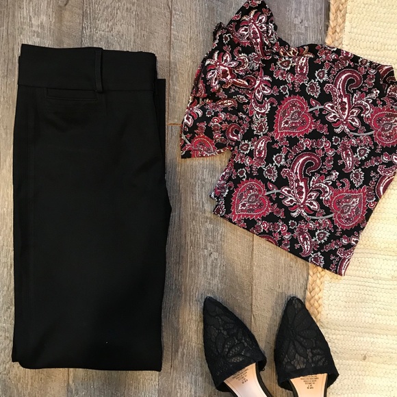 SOLDBanana Republic Black Dress Pant Size 12 Sloan - Picture 5 of 5